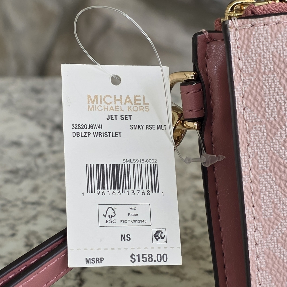 Michael Kors Carter Color-Block Pink Tote SET - Picture 12 of 13